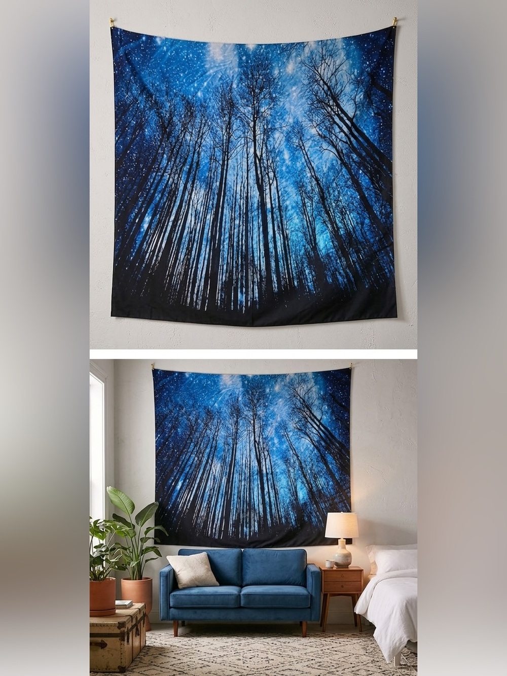 Stars in the woods tapestry